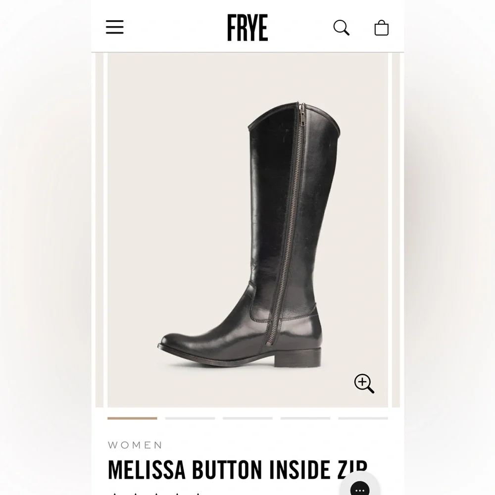 FRYE WOMEN MELISSA BUTTON INSIDE ZIP size 6 new no box